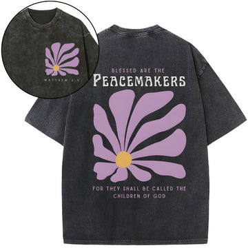 Blessed Are The Peacemakers For They Shall Be Called The Children Of God Christian Washed T-Shirt Sale - GuidingCross