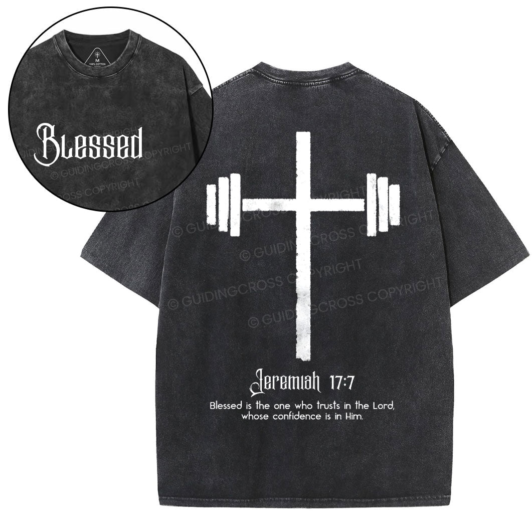 Blessed Is One Who Trusts In The Lord Christian Washed T-Shirt Sale - GuidingCross