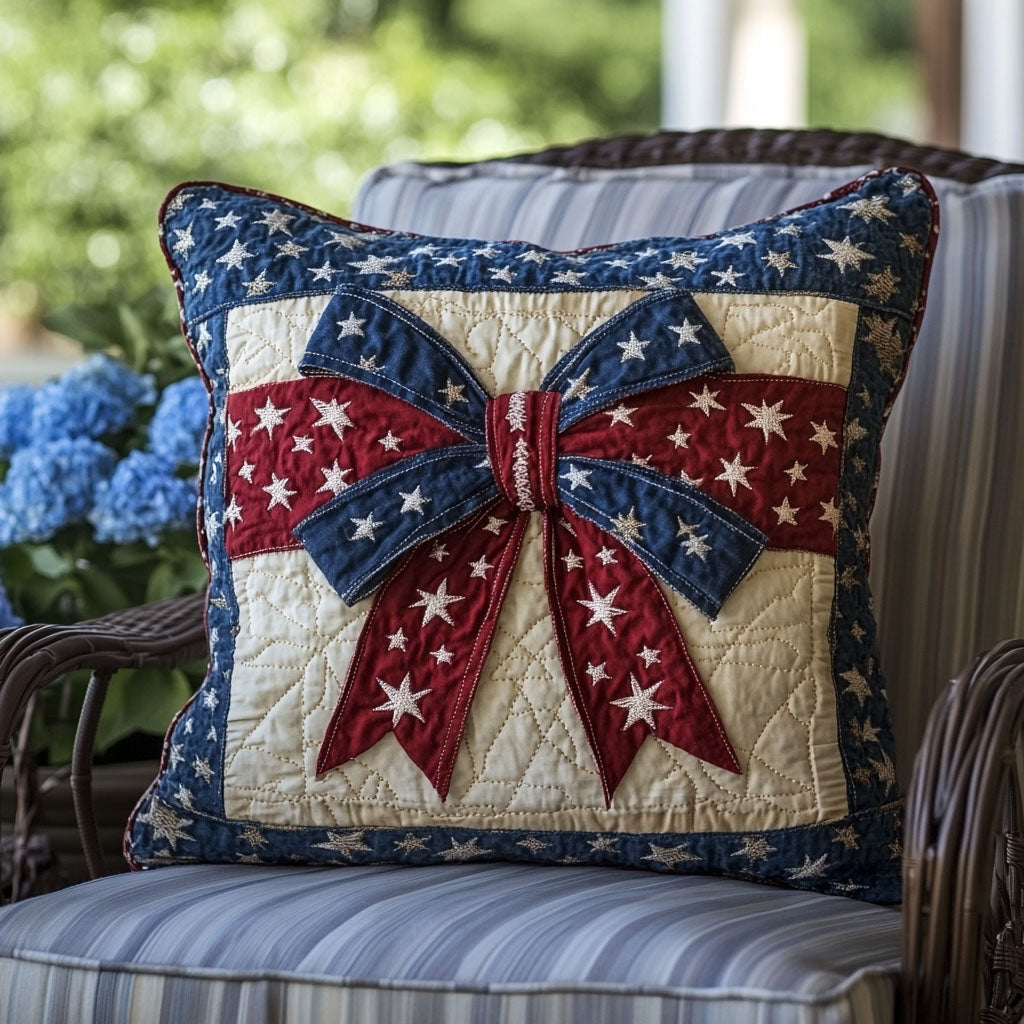 Blooming Patriotism Quilted Pillow Case NCU0PT7222