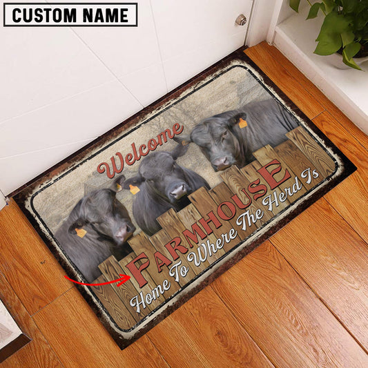 Uni Brangus Personalized - Welcome  Doormat