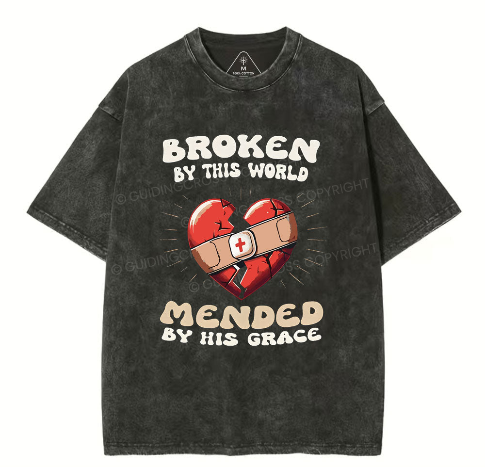 Broken By This World Christian Washed TShirt  