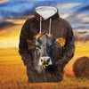 Brown Swiss 3D All Over Printed Hoodie