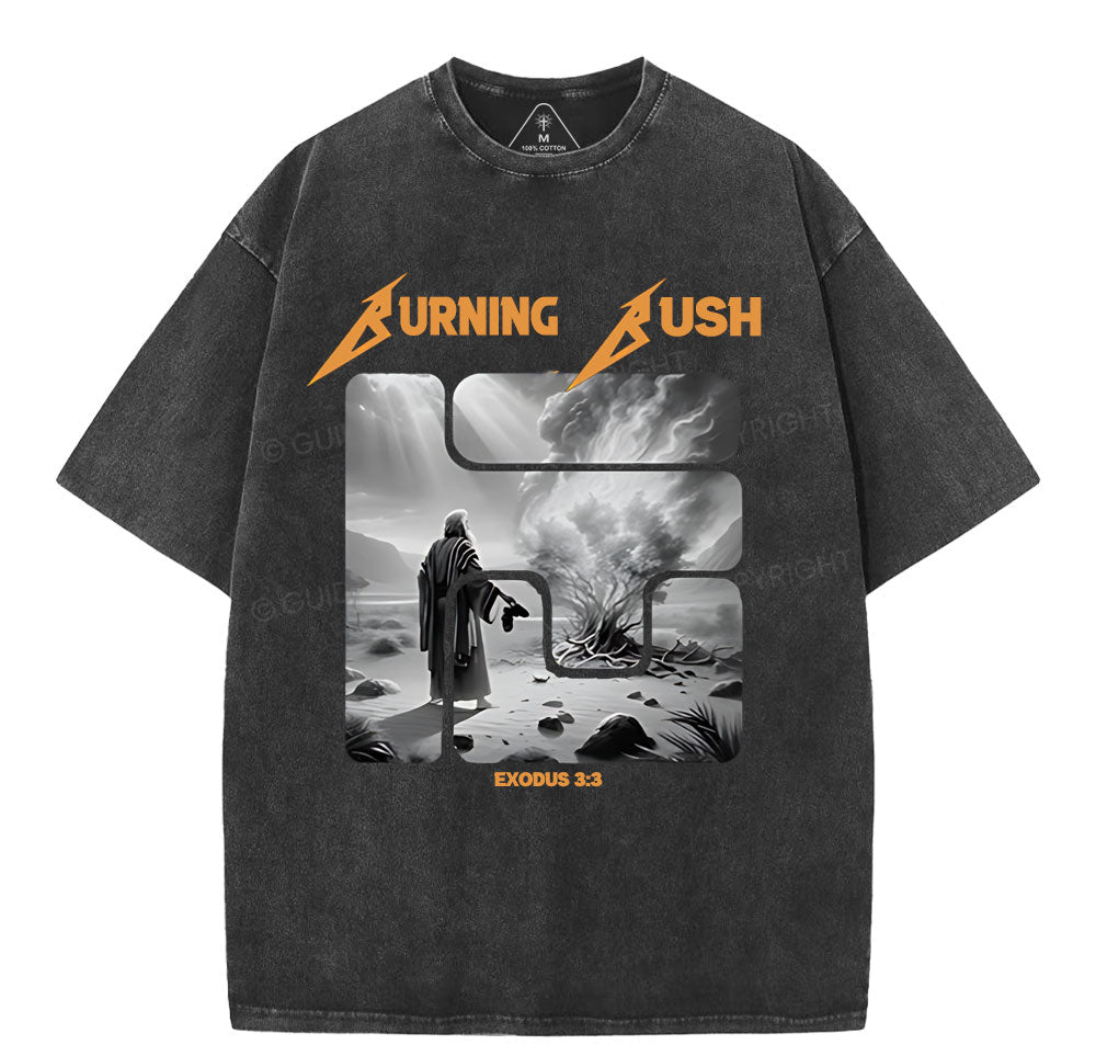 Burning Bush Christian Washed TShirt  
