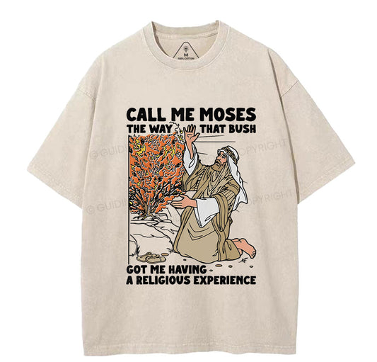 Call Me Moses Christian Washed TShirt  