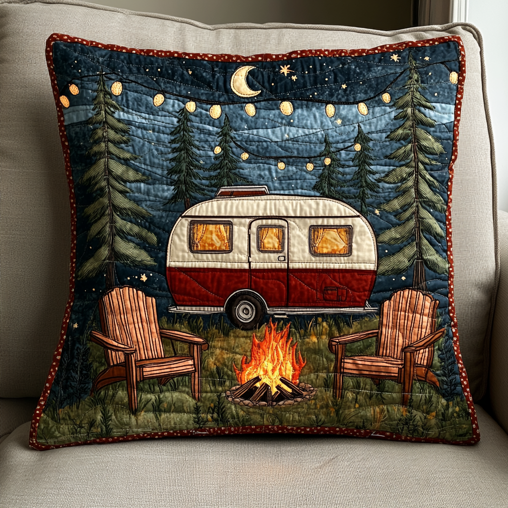 Campfire Nights Quilted Pillow Case NCU0DK7575
