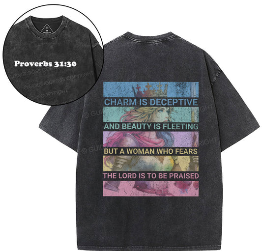 Charm Is Deceptive Christian Washed TShirt  