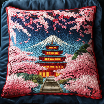 Cherry Blooms Path Quilted Pillow Case NCU0NT6893