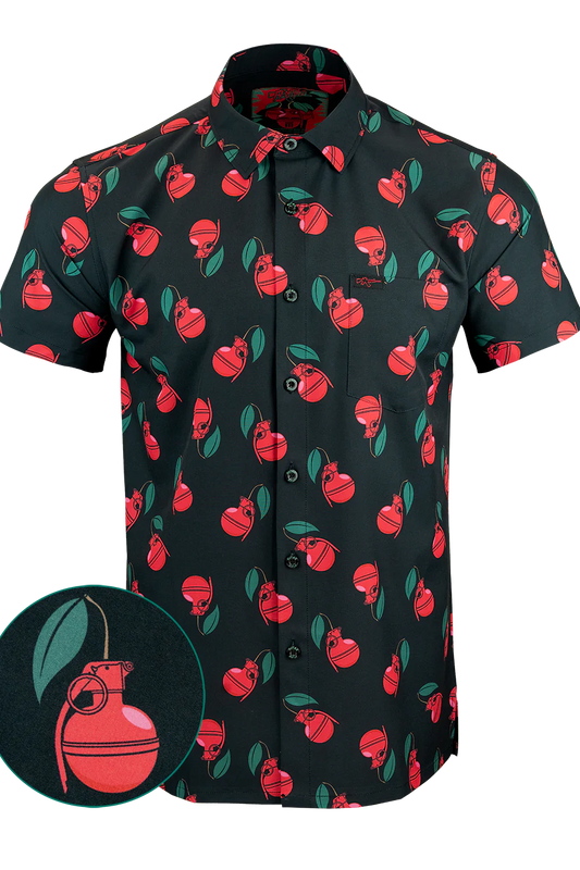 UniJames Comfort Cherry Bomb Button Down For Men