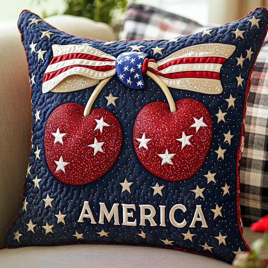 Cherry Glory Quilted Pillow Case NCU0NT7726