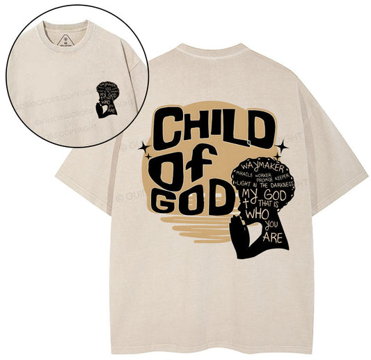 Child Of God Christian Washed TShirt  