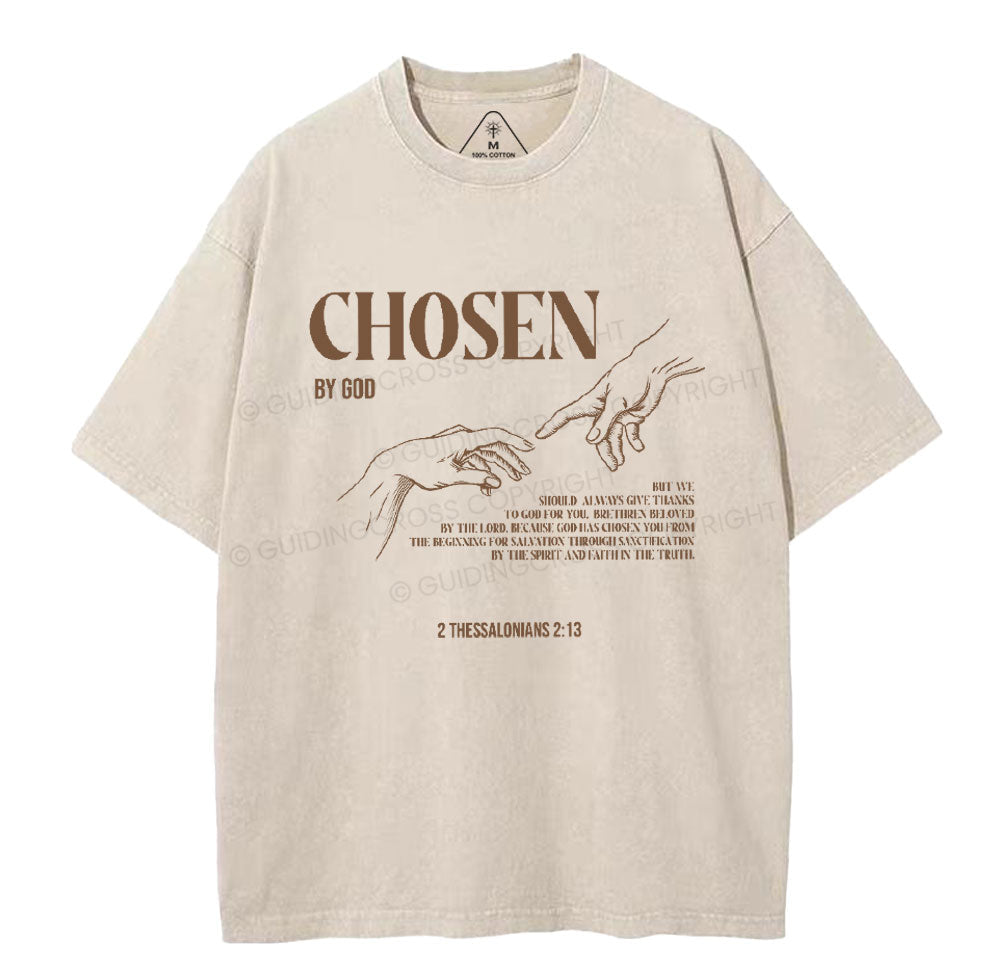 Chosen By God Christian Washed T-Shirt Sale - GuidingCross