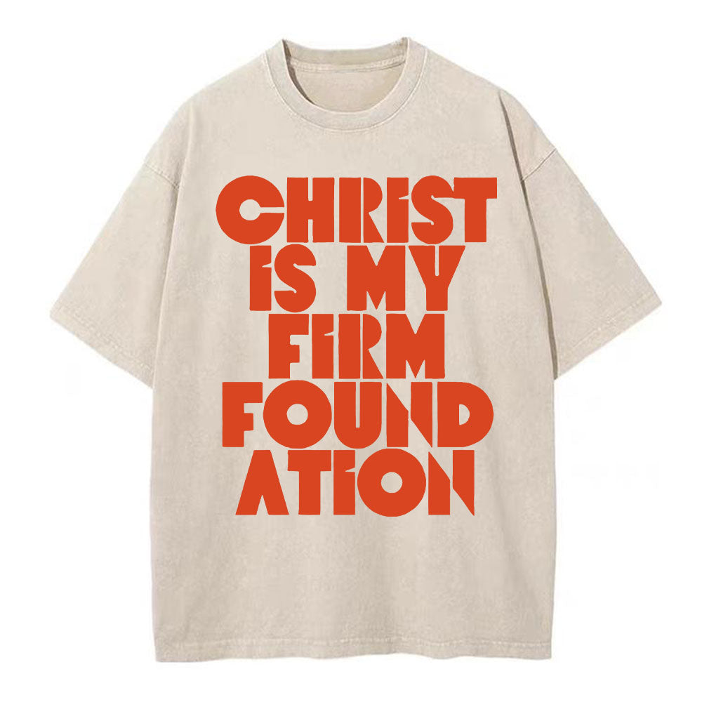 Christ Is My Frist Foundation Christian Washed T-Shirt Sale - GuidingCross