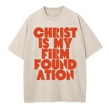 Christ Is My Frist Foundation Christian Washed T-Shirt Sale - GuidingCross