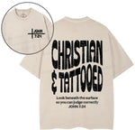 Christian & Tattooed Christian Washed T-Shirt Sale - GuidingCross