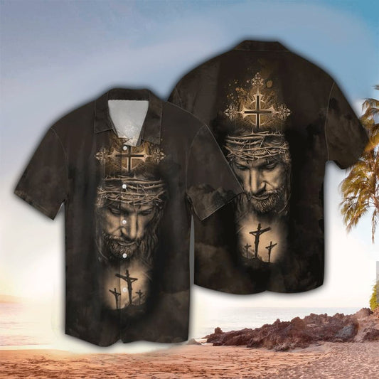 UniJames Christian Jesus Don't Be Afraid Just Have Faith Dark Brown Hawaiian Shirt - Christian Hawaiian Shirts For Men & Women