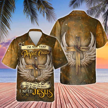 UniJames Christian Jesus Hawaiian Shirt I Need Jesus Hawaiian Shirt - Christian Hawaiian Shirt For Men And Women