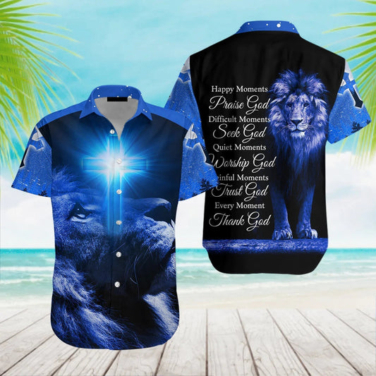 UniJames Christian Jesus Lion Cross Hawaiian Shirts For Men & For Women