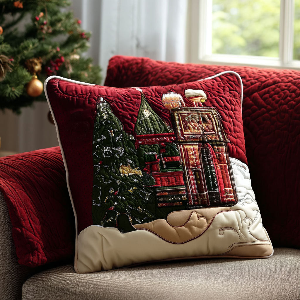 Christmas Eve Smiles Quilted Pillow Case NCU0PT9884