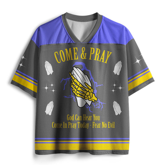 UniJames Come And Pray God Can Hear You Christian Mesh Jersey