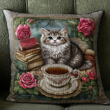 Cozy Cat Corner Quilted Pillow Case NCU0NT6895