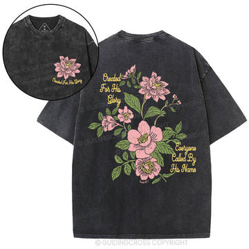 Created For His Glory Christian Washed TShirt  