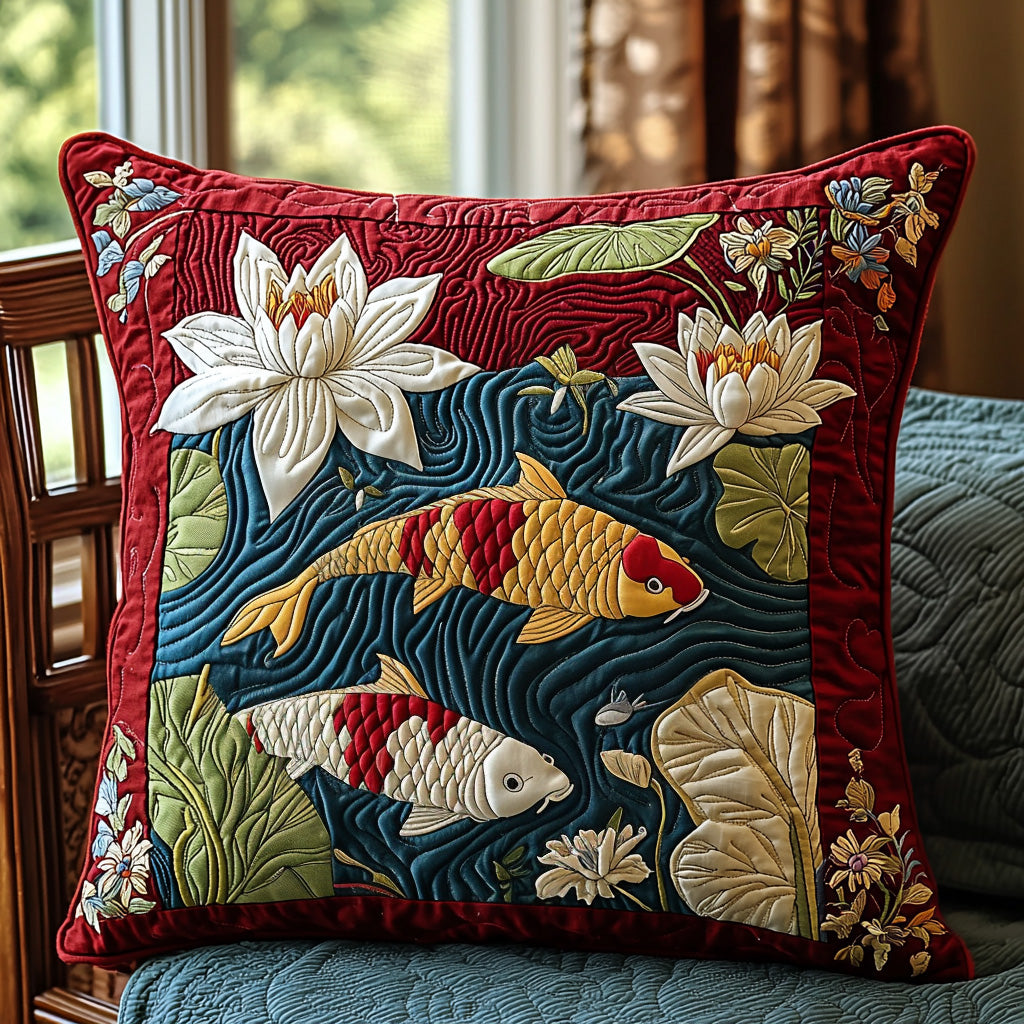 Crimson Current Quilted Pillow Case NCU0DV6593