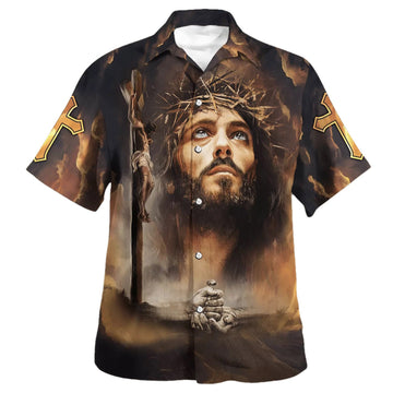 UniJames Crucifixion Of Jesus Hawaiian Shirts For Men And Women - Christian Hawaiian Shirt - Hawaiian Summer Shirts