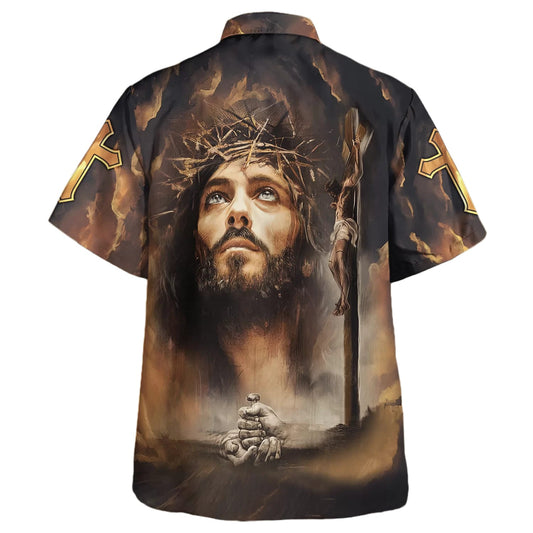 UniJames Crucifixion Of Jesus Hawaiian Shirts For Men And Women - Christian Hawaiian Shirt - Hawaiian Summer Shirts