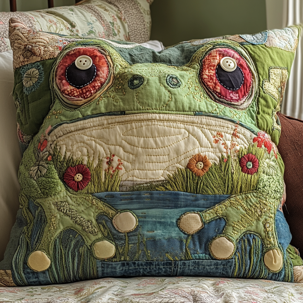 Cushion Croak Quilted Pillow Case NCU0VH5812