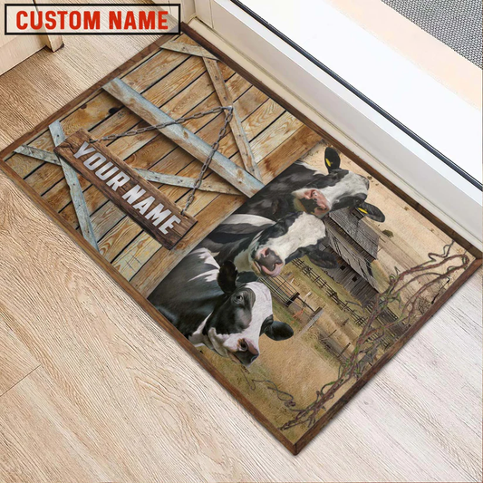 Uni Holstein Barn Custom Name Doormat