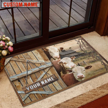 Uni Hereford Barn Custom Name Doormat