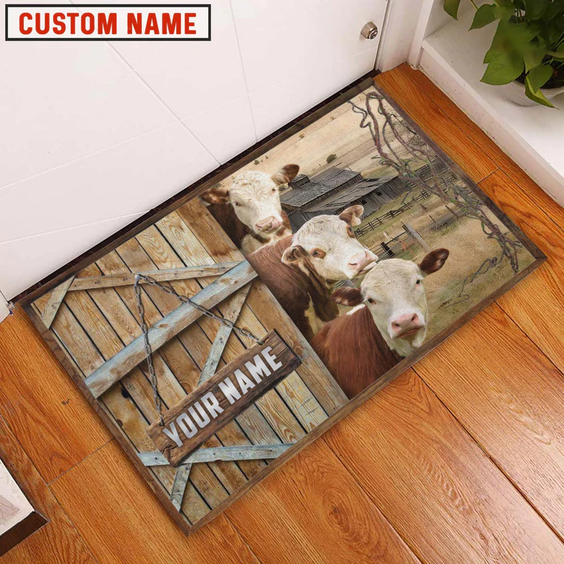 Uni Hereford Barn Custom Name Doormat – UniJames