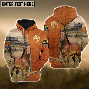 uni Horse Fur And Zipper Pattern Personalized 3D Hoodie