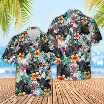 Uni Dexter Colorful Leaf Pattern Hawaiian Shirt
