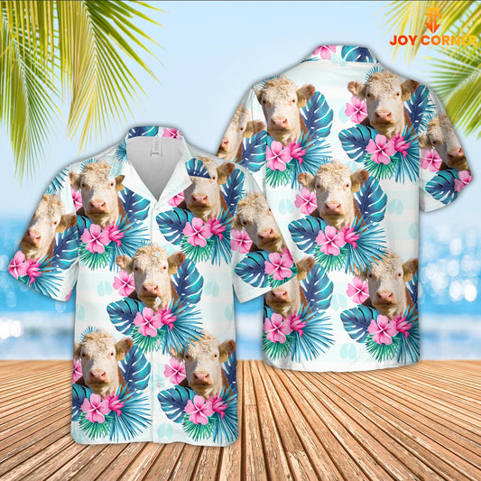Uni Hereford Foot Sign Pattern 3D Hawaiian Shirt