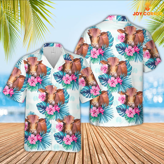 Uni Beefmaster Foot Sign Pattern 3D Hawaiian Shirt