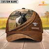 Uni Custom Name Belted Galloway Leather Pattern Classic Cap