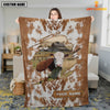 Uni Custom Name Hereford Cow Hair Pattern Blanket