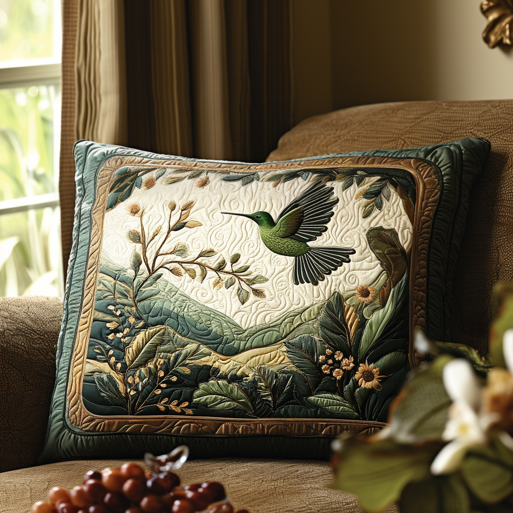 Dancing Feathers Quilted Bedding Pillow Case NCU0DV5709