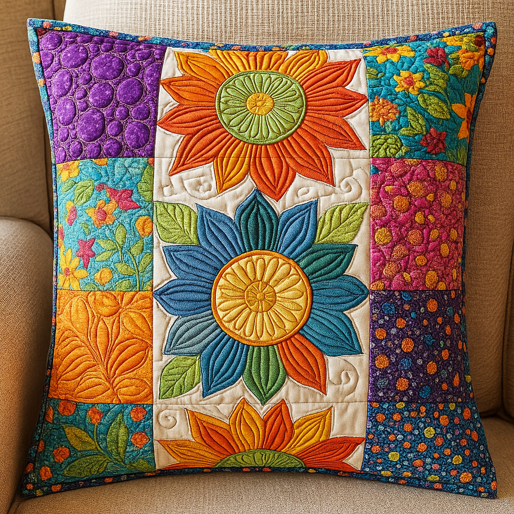 Dancing Sunlight Quilted Pillow Case NCU0NT7787