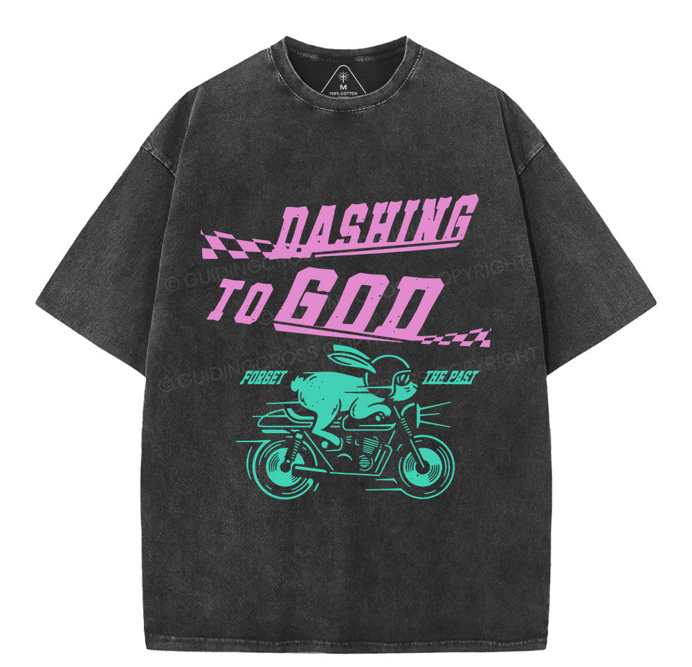 Dashing To God Christian Washed T-Shirt Sale - GuidingCross