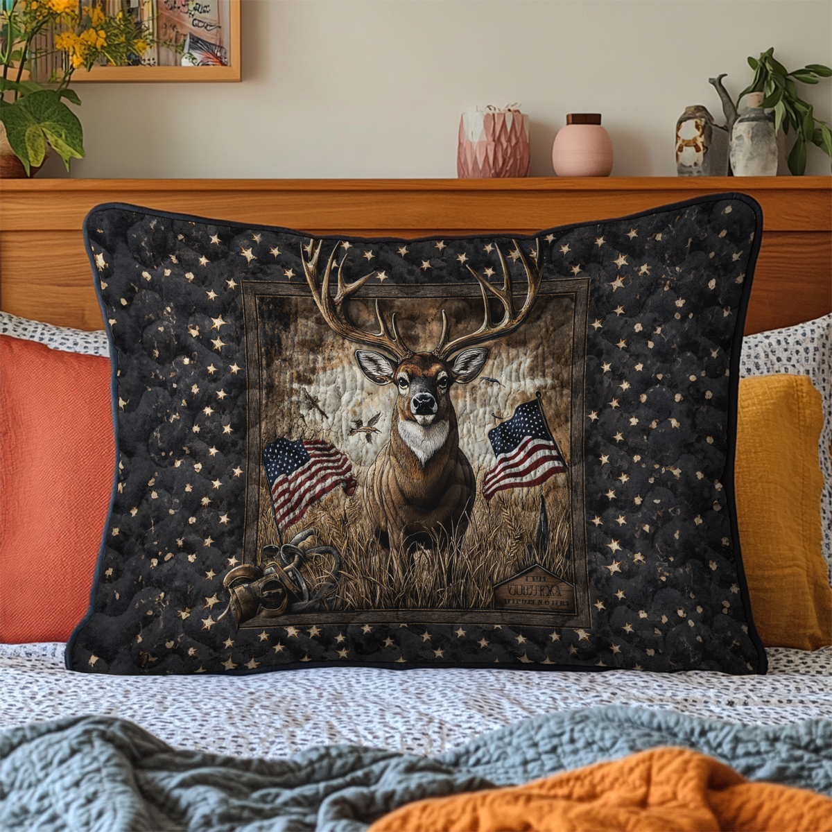 Deer Trail Quilted Bedding Pillow Case NCU0DK9202
