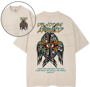 Do Not Be Afraid Christian Washed T-Shirt Sale - GuidingCross