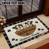 Uni Personalized Three Cows Family Welcome Doormat (10 Cattle Breeds)