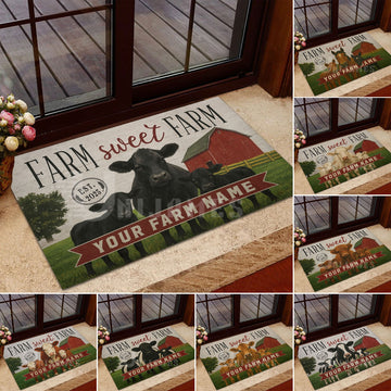 UniJames Farm Sweet Farm Doormat (12 Cattle Breeds)