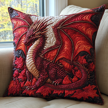 Dragon Flame Quilted Pillow Case NCU0DK8332