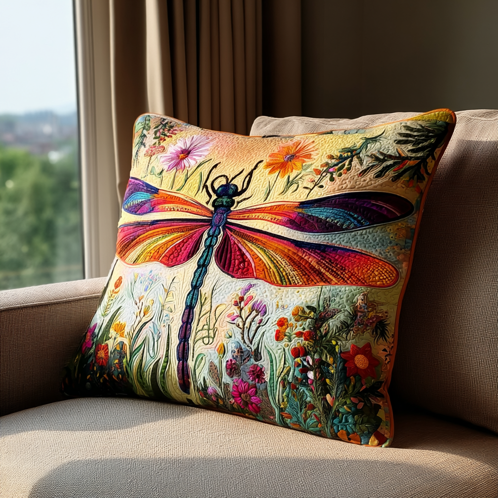 Dragonfly Spirit Quilted Pillow Case NCU0DK10165