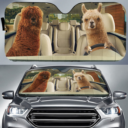 Uni Driving Alpacas All Over Printed 3D Sun Shade