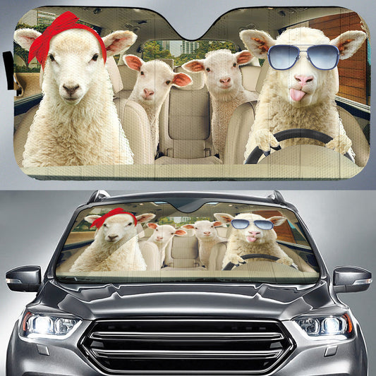 Uni Driving Sheep All Over Printed 3D Sun Shade