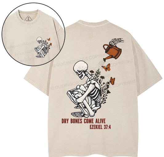 Dry Bones Come Alive Christian Washed T-Shirt Sale - GuidingCross